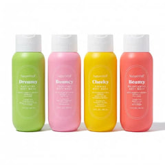 NATURE WELL Cheeky, Beamy, Bouncy, & Dreamy Body Wash Cream Bundle, Gentle Cleansing with Captivating Scents, Enriched with Effective Ingredients That Help Promote Smoother & Radiant Skin, 13 Fl Oz Ea