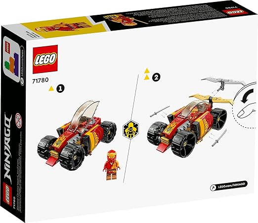 LEGO 71780 NINJAGO Kai’s Ninja Race Car EVO 2in1 Racing Car Toy to Off-Road Vehicle, Model Building Set for Kids, Boys and Girls Aged 6 Plus, Birthday Gift Idea