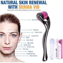 Derma Roller Kit 0.5mm needle 540 Micro Needle Roller Skin Care for Wrinkles, Stretch Marks, Acne Spot, Hair Loss, Scar Removal Professional Derma Needling Kit with Case (0.5mm)
