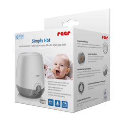 reer Babykostwärmer Simply Hot für Fläschchen und Gläschen, mit Warmhaltefunktion, Weiß/Grau