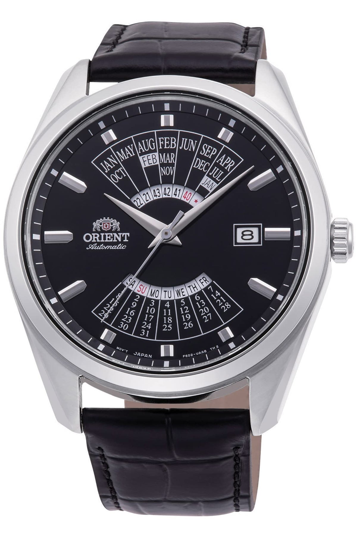 Orient RA-BA0006B10B Multi-Year Calendar Analog Automatic Watch for Men, 43 mm Case Size, Silver/Black
