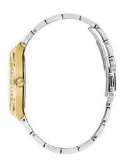 GUESS Blue + Rose Gold-Tone Crystal Silicone Watch