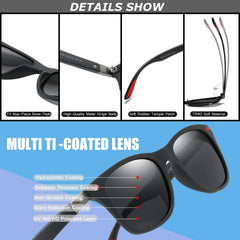 Polarized Sunglasses Mens Womens Cool Fishing Driving Hiking Ultralight Retro Wrap Around Travel sun glasses UV Protection