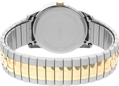 Timex Men's Easy Reader 38mm Perfect Fit Watch – Two-Tone Case White Dial with Two-Tone Expansion - Two-ToneBand