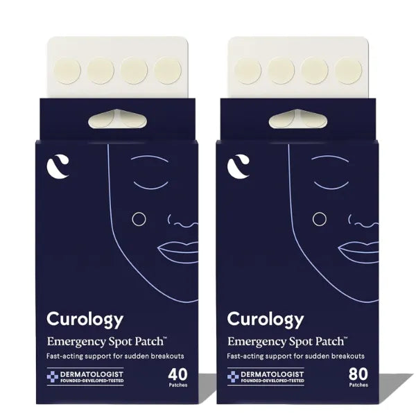 Curology Emergency Spot Pimple Patches for Face, Hydrocolloid Pimple Patches Fast-Acting Support, Spot Concealing and Oil Absorbing, 120 Count