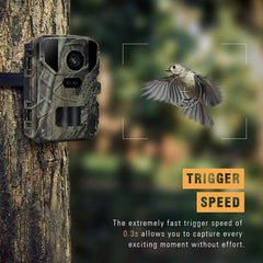 GOWENIC Trail Camera, 4K 50MP 1080P Game Hunting Camera with Night, 0.3s Speed, IP65 Waterproof, Loop Recording for Outdoor Wildlife Monitoring