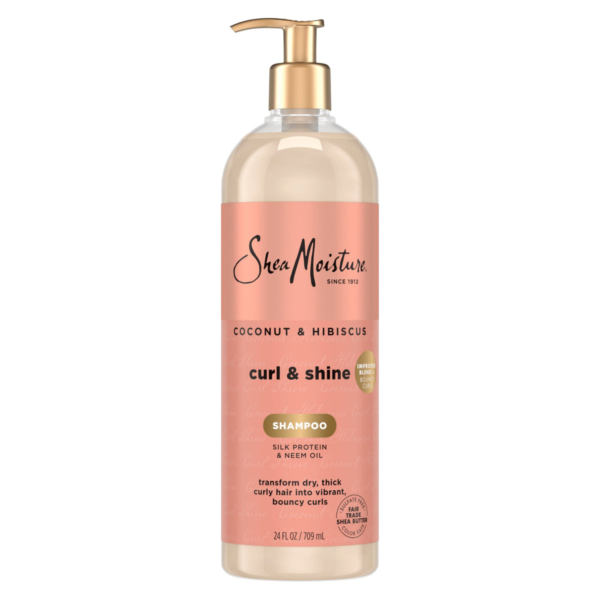 SHEA MOISTURE SilconeFree Shampoo for Wavy Hair and Hibiscus ParabenFree Shampoo, Coconut, 24 Fl Oz