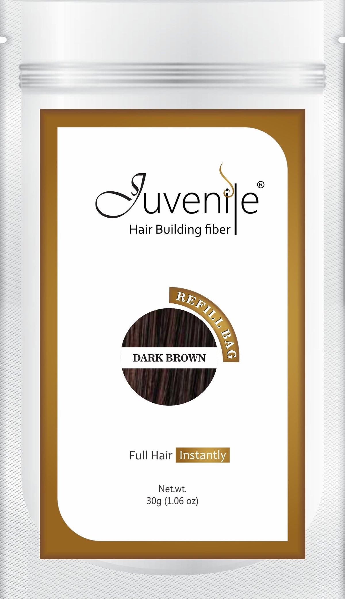 Juvenile Hair Fiber Refill Pack Dark Brown 30 Gram