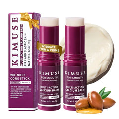 KIMUSE 2-Pack Multi-Action Calcium Balm Stick – All-in-One Wrinkle Bounce Korean Skincare, Fast-Absorbing Non-Greasy Face & Eye Balm