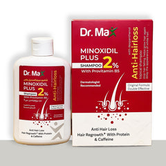 Dr MAX Minoxidil Plus 2% Anti-Hair Loss Shampoo with Lush Scent, for Unisex-Adults with Thin/Thinning Hair