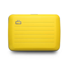 Aluminium Smart Case V2 Wallet - Metal Clasp - RFID Blocking Card Holder - Holds up to 10 Cards and Banknotes - Matt Paint Taxi Yellow