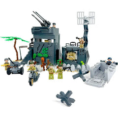 General Jim's Military Brick Building Set - German Atlantic Wall Normandy Beach D-Day Building Blocks Model Great Gift for History Enthusiast, Teens and Adults