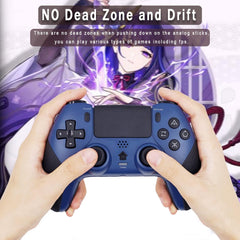 Wireless Pro Controller for PS4 Controller, Game Controller Compatible with Playstation 4/Slim/Pro/PC,Built-in 800mAh Rechargeable Battery/Responsive Joystick and Buttons/Audio/Turbo (Blue & Black)