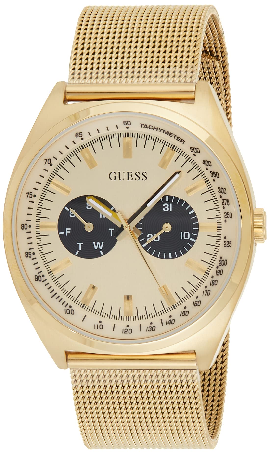 GUESS MEN'S WATCH SILVER TONE CASE QUARTZ