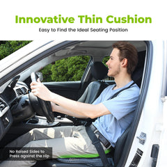 Dreamer Car Wedge Seat Cushion for Car Seat Driver/Passenger- Car Seat Cushions for Driving Improve Vision/Posture - Memory Foam Car Seat Cushion for Hip Pain (Mesh Cover,Black)