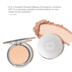 PÜR 4-in-1 Pressed Mineral Makeup SPF 15 Powder Foundation with Concealer & Finishing Powder- Medium to Full Coverage Foundation- Mineral-Based Powder- Cruelty-Free & Vegan Friendly- Cinnamon