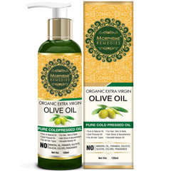 Morpheme Remedies Organic Extra Virgin Olive Oil Pure ColdPressed Oil for Hair & Skin - 120ml