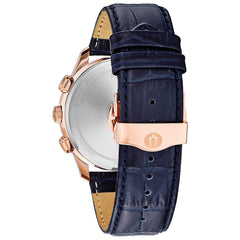 Bulova Men's Wilton - 97B169 - Blue Strap/ Rose Gold