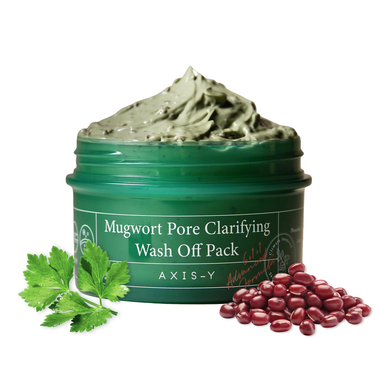 AXIS-Y Mugwort Pore Clarifying Wash Off Pack 50ml - Face Exfoliator Targets Clogged Pores, Whitehead & Blackhead Remover - Vegan Korean Skin Care Glass Skin Clay Mask - 3.38 fl. oz