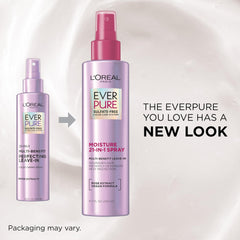 L'Oreal Paris EverPure Sulfate Free 21-in-1 Color Caring Spray Multi Benefit Leave In Treatment, Detangling Spray, Hydrates, Silky Hair, UV Filter, Vegan, Paraben Free, Dye Free Gluten Free, 6.7fl oz