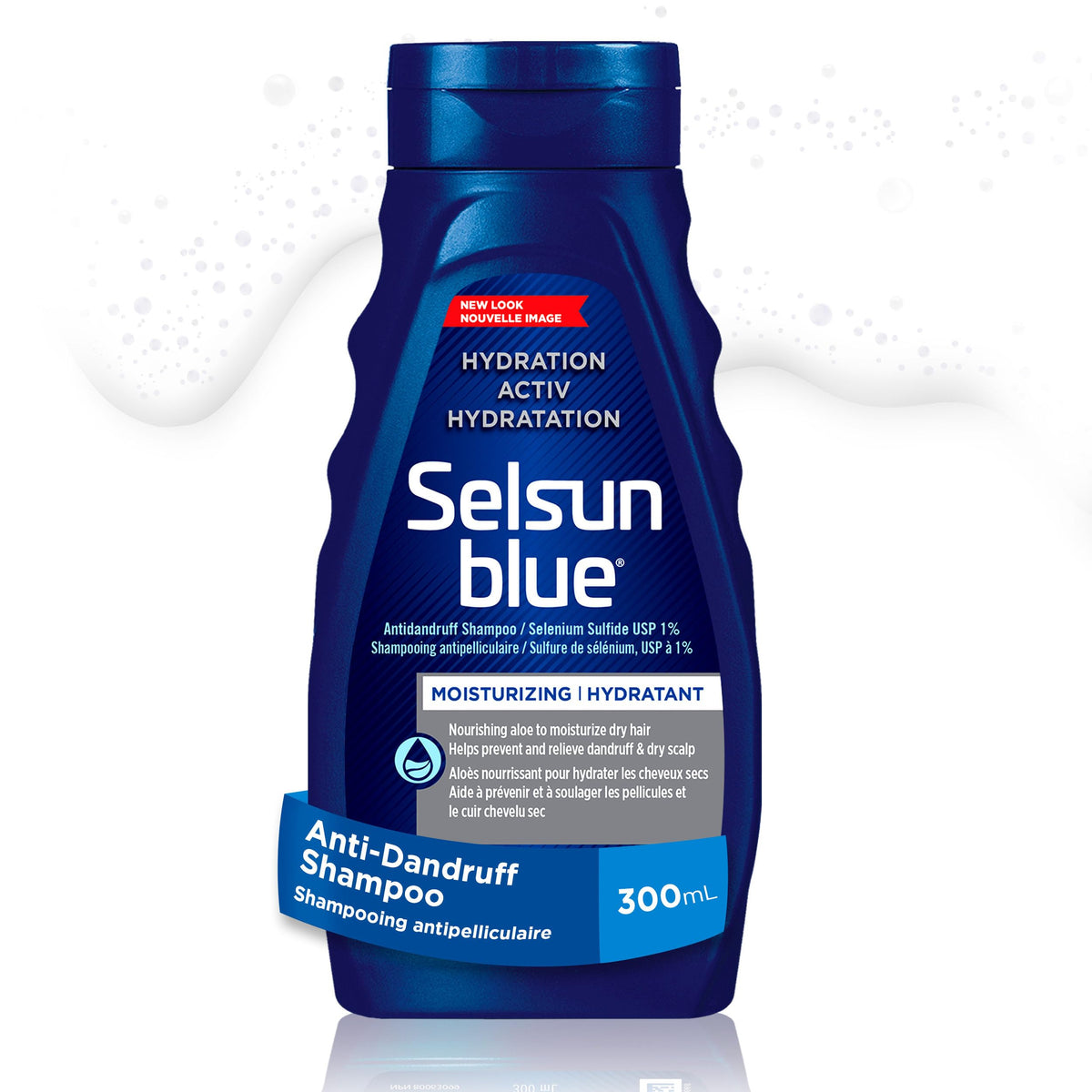 Selsun Blue ACTIV Hydration Anti-Dandruff Shampoo, Controls Dandruff and Flaking, Moisturizes Scalp - 300 ml