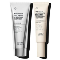 Allies of Skin Hydrating Cleanser & Advanced Peptides Daily Moisturizer | Nourishing Duo to Firm and Moisturize Skin for Healthy Glowing Skin (2.4 oz/ 1.6 oz)