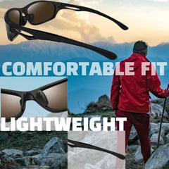 Joopin Polarized Sports Sunglasses for Men Women Driving Cycling Running Fishing Glasses UV400 Protection Wrap Around Shades Lenses