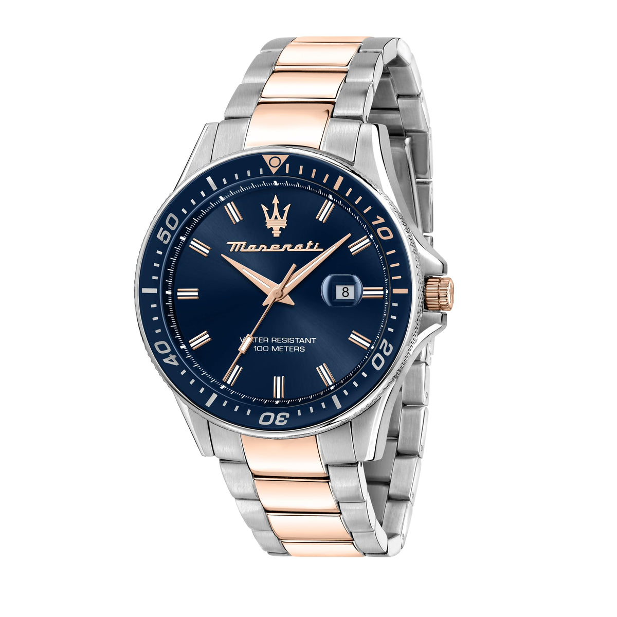 Maserati SFIDA 44 mm Men's Watch, Silver, R8853140003