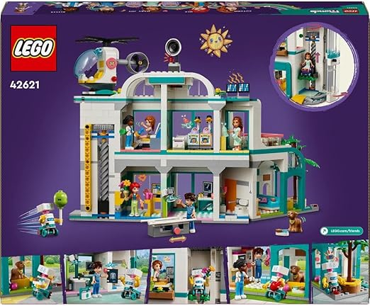 LEGO Friends Heartlake City Hospital Set with Helicopter Toy for 7 Plus Year Old Girls, Boys & Kids, Mini-Doll Characters Including Autumn, Doctor Role-Play Building Toys, Gift Idea 42621