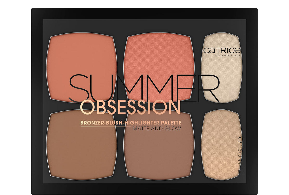 Catrice Summer Obsession Bronzer Blush Highlighter Palette Matte And Glow 010 Sunkissed Breeze