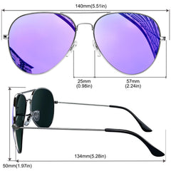 KANASTAL Polarized Sunglasses for Women and Men, Metal Frame Sun Glasses Retro Shades for Mens Driving Outdoor Military Style 100% UV400 Protection