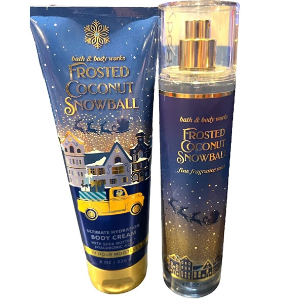 Bath & Body Works Fragrance Gift Sets (Frosted Coconut Snowball Mist Cream)