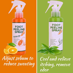 JANGOU 2pcs Foot Peel Spray - Foot Peeling Spray Orange Oil, Tea Foot Peeling Spray, Instant Feet Peeling Spray, Callus Off Foot Reglow Spray, Remove Dead Skin (B)