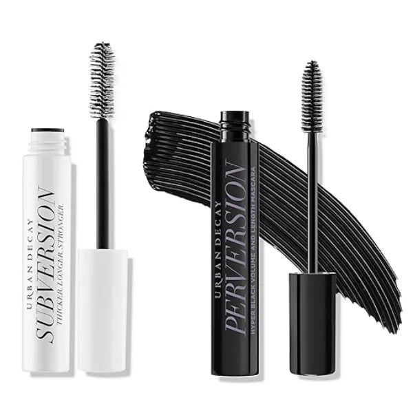 URBAN DECAY Perversion Volumizing Black Mascara + Subversion Eyelash Primer Bundle for Length & Volume  Bold, Buildable Lash Look