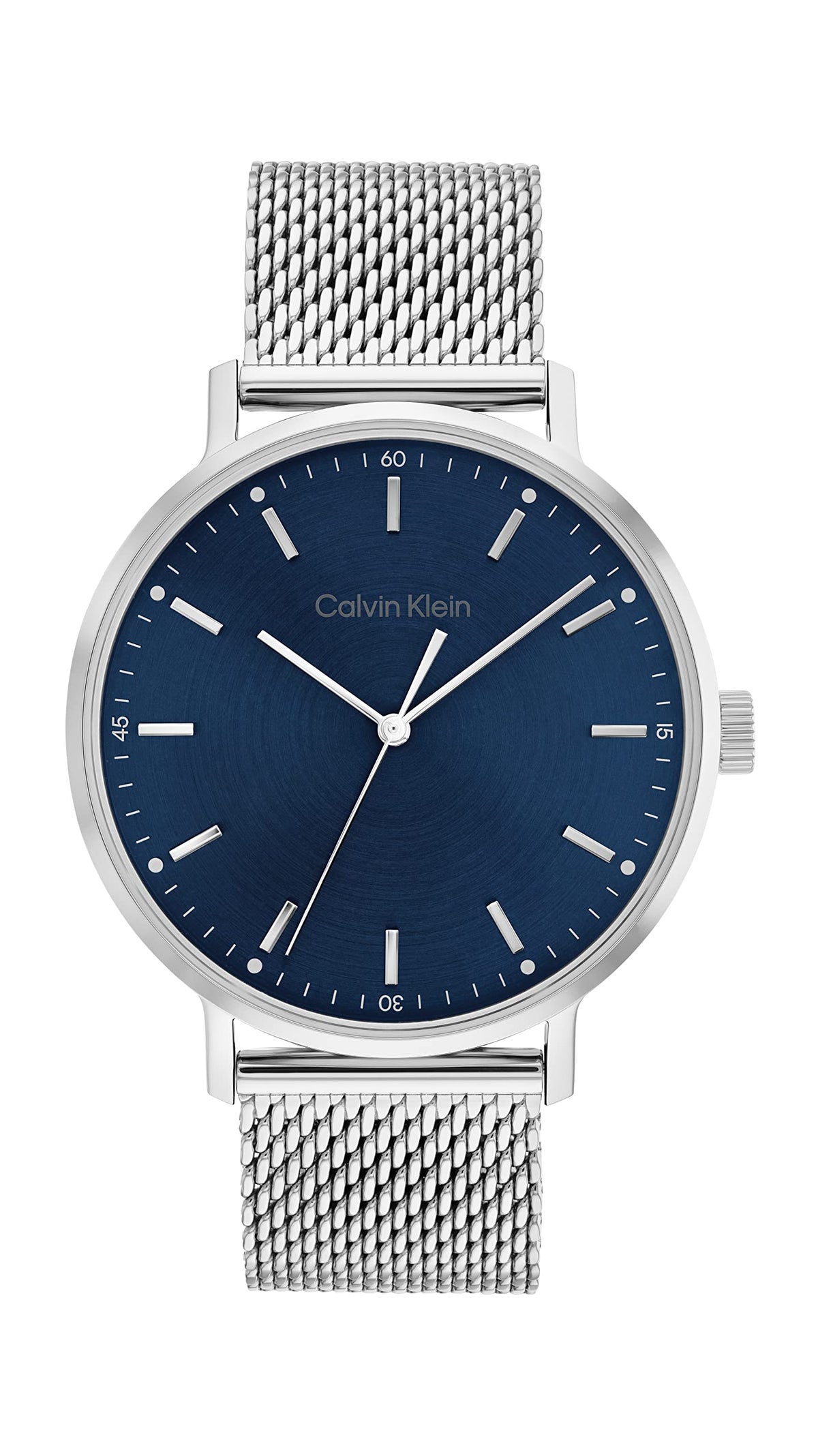 Calvin Klein MODERN MESH Men's Watch, Analog - Silver / Blue