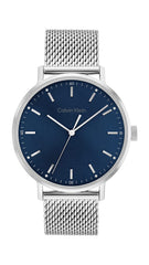 Calvin Klein MODERN MESH Men's Watch, Analog - Silver / Blue