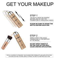 KYDA AirBrush Foundation Spray, Silky Foundation Mist Makeup, Flawless Coverage for Smooth Creamy Nude Finish, Breathable Blendable Lasting Formula, Moisturizing Makeup Primer-#310 Sunny Beige