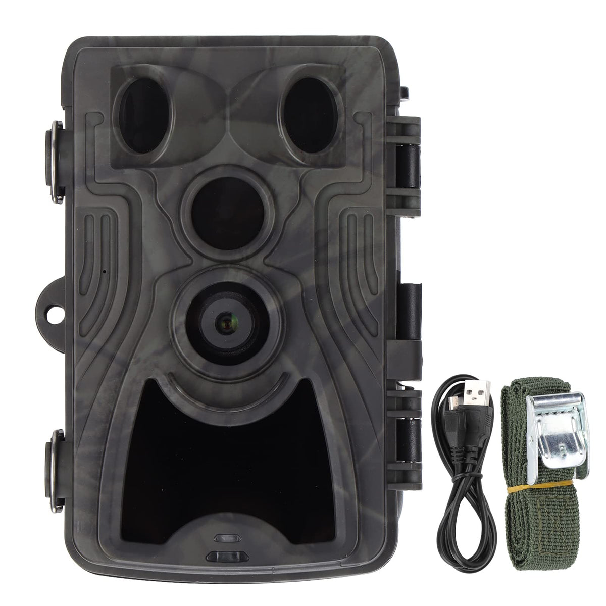 Pokerty9 20MP Hunting Camera, 0.3s Shutter Speed 90° Shooting Angle IP65 Waterproof Night View Field Camera 1080P for Wildlife Recording for Hunting