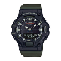 Casio Men's Watch - HDC-700-3AVDF Black Dial, Green Band