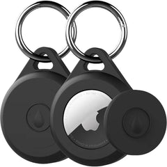 Lovyones Keychain holder case for Apple Airtag (2 Pack)- black