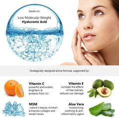 BEAUME® Set: Dermaroller with 540 needles • the Original • certified in Germany (0,50mm) & BEAUME® Highly Concentrated Hyaluron Serum 30ml • free of parabens