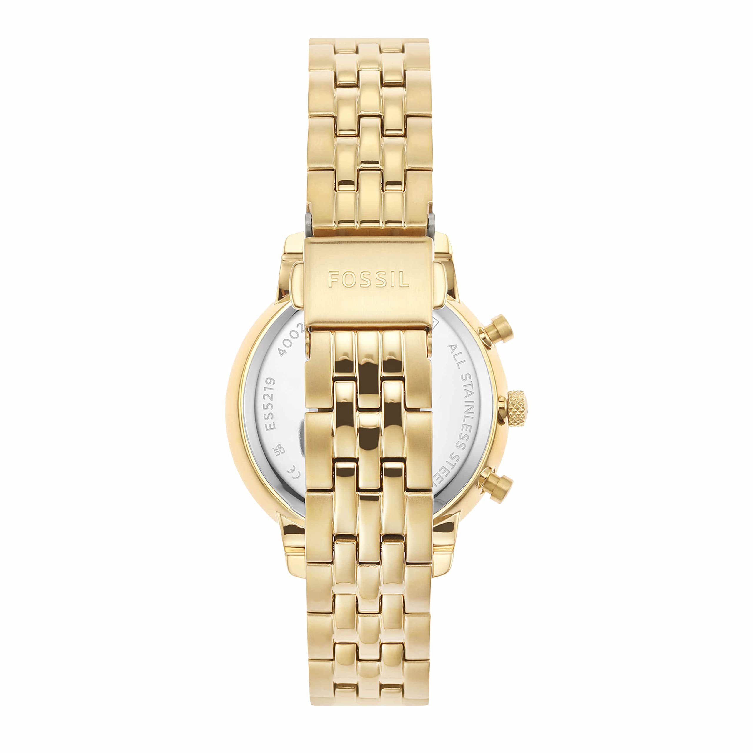 Fossil Women s Neutra Stainless Steel Quartz Chronograph Watch Gold One Size Neutra Chronograph Watch ES5219