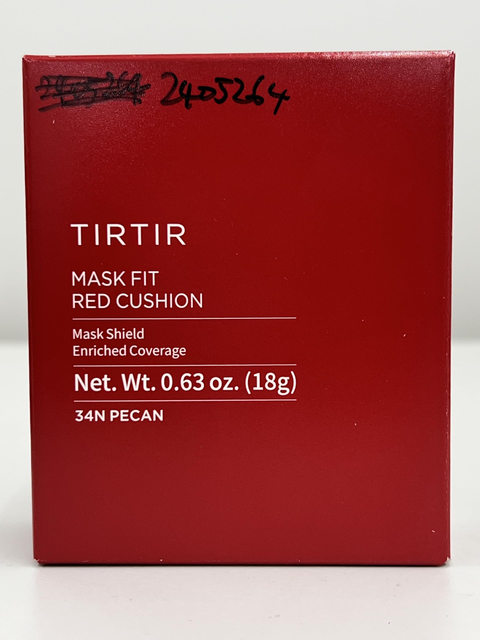 TIRTIR Mask Fit Red Cushion Foundation | Japan's No.1 Choice for Glass skin, Long-Lasting, Lightweight, Buildable Coverage, Semi-Matte (34N Pecan, 0.63 Fl Oz (Pack of 1))