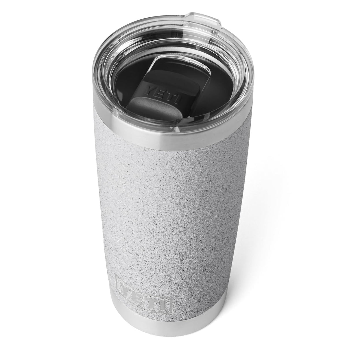 YETI Rambler 20 oz Tumbler, Stainless Steel, Vacuum Insulated with MagSlider Lid - Grey Stone-Textured