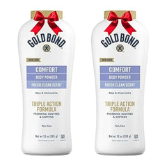 Gold Bond Comfort Body Powder, 10 oz., Talc Free, Fresh Clean Scent With Aloe & Chamomile, Pack of 2