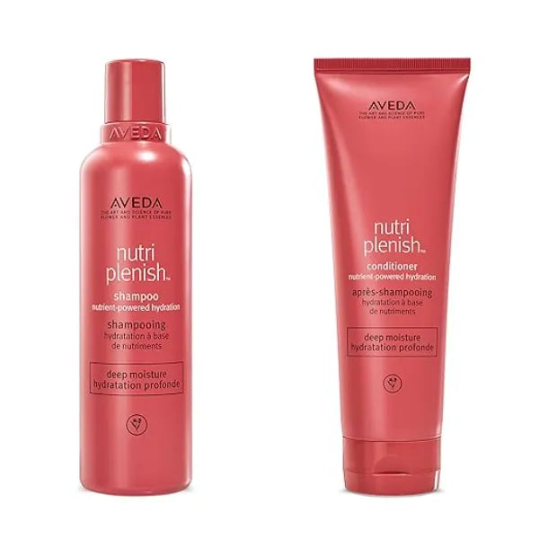 Aveda Nutriplenish Deep Moisture Shampoo & Conditioner Duo for Dry to Very Dry Hair Organic Pomegranate Oil, Coconut Oil, Mango Butter 8.5 Fl Oz