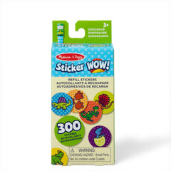 Melissa & Doug Sticker WOW 300 Refill Stickers for Sticker Stamper Arts and Crafts Fidget Toy Collectibles–Dinosaur Prehistoric Theme (Dino 300 refill stickers)