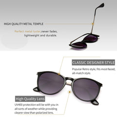 SUNGAIT Vintage Round Sunglasses for Women Men Classic Retro Designer Style