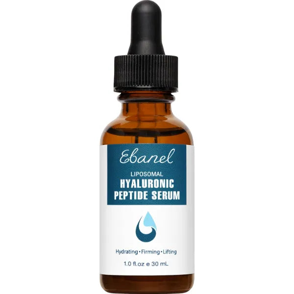 Ebanel Hyaluronic Acid Serum for Face with Peptides & Niacinamide, Hydrating Face Serum for Women, Age-Defying Formula Infused with Vitamins B, C & E to Plump, Firm & Smooth Skin