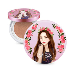 MIBA Ion Calcium Foundation Double Cushion. Apply mineral. Keeps clean makeup even after multiple coats. Includes 2 big size puffs (#21 Light Skin)